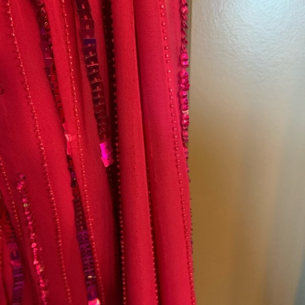 Sean Collection Fuschia Sequin A-Line Prom Dress - image 7